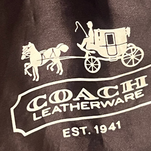 👜Vintage Coach Madison Audrey purse black genuine leather purple interior NWOT - Picture 4 of 13